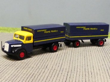 1/87 Brekina MAN F8 FRANS MAAS VENLO NL Planen Hängerzug