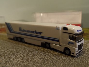 1/160 Herpa N Spur MB Actros Schumacher Koffer-Sattelzug 066501