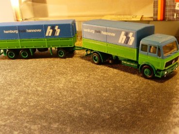 1/87 Herpa MB NG heik Hamburg Hannover Planen Hängerzug 811330