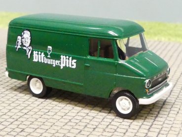 1/87 Brekina Opel Blitz 1959 Bitburger Pils mit Kopf 93582