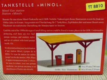 1/120 TT Busch Bausatz Tankstelle Minol 8810