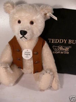 ST 111 Steiff Teddybär Bu weiß 1925 Replica 30 cm Made in Germany 407178