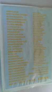 1/87 Müller Decals Krankentransportwagen & Notarztwagen Beschriftungen 1508 002