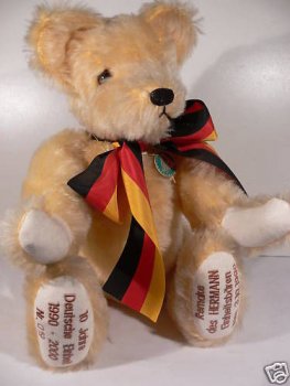 HC 138 Hermann Coburg Teddy 10 Jahre Deutsche Einheit ca. 41 cm
