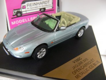 1/43 Vitesse Jaguar XK8 Cabrio offen iceblaumetallic V100C