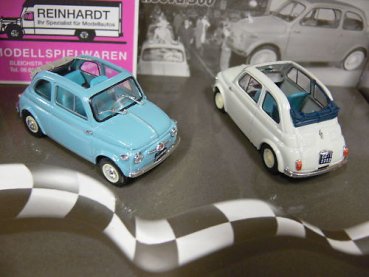 1/43 Brumm Fiat Nuova 500 Economica + Normale Aperta 57