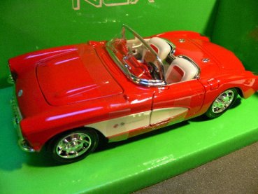 1/24 Welly Chevrolet Corvette Cabrio 1957 rot 29393