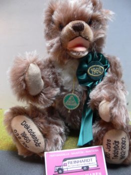 HC 45 Hermann Coburg Dekadenbär 1960 ca.33cm 100 Jahre Teddybär