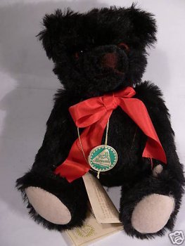HC 61 Hermann Teddy aus der Serie Impressionen ca. 24cm schwarz Mohair