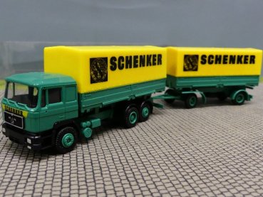 1/87 Herpa MAN F90 Schenker Wechselplanen Hängerzug 859002