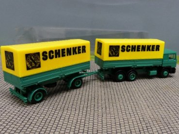 1/87 Herpa MAN F90 Schenker Wechselplanen Hängerzug 859002