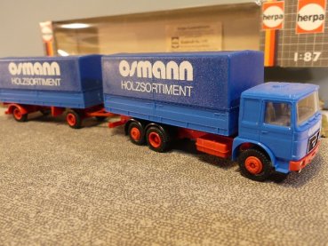 1/87 Herpa MAN F8 Osmann Holzsortiment Pritschen HZ #208