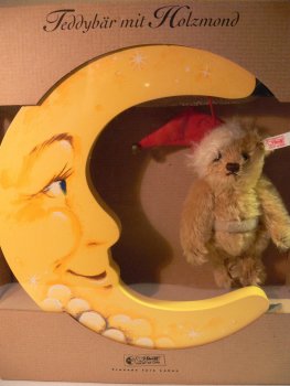 STK 8 Steiff Teddybär mit Holzmond im Karton 2001 670909