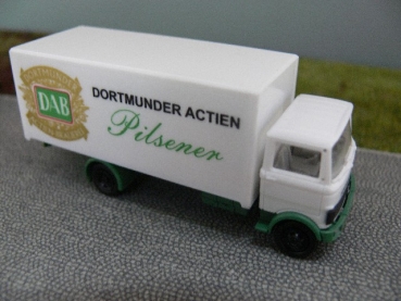 1/87 MB 814 DAB Dortmunder Actien Pilsener, lackiert+bedruckt Umbau Koffer-LKW