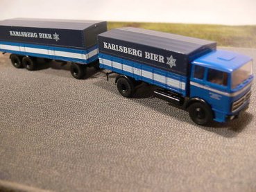 1/87 Brekina MB 1620 Karlsberg Bier Hängerzug Sondermodell Reinhardt