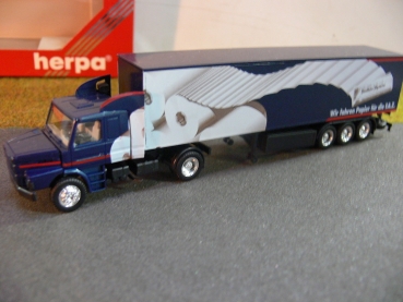 1/87 Herpa Scania Hauber F.A.Z Koffer-Sattelzug 844005