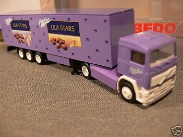 1/87 Albedo Volvo F12 SZ Koffer Milka Lila Stars 300136