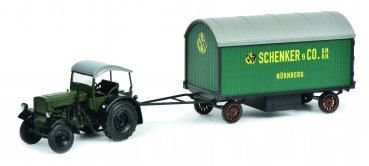 1/32 Schuco Deutz F3 mit Verdeck und Hänger Schenker 450781900