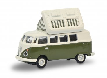 1/87 Schuco VW T1 c Campingbus grün/weiß 452660400