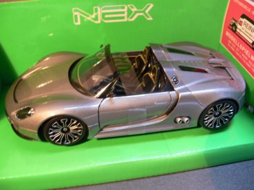 1/24 Welly Porsche 918 Spyder silbergraumetallic 24031