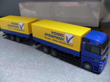 1/87 Wiking  MB Actros Vogel Spedition Wechselpritschen Hängerzug 598 02