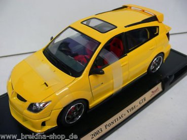 1/18 YatMing Pontiac Vibe GTR 2003 gelb 92508