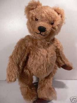 PS 15 Mohairbär hellbraun ca. 29 cm m Holzwolle gestopft Made in Germany