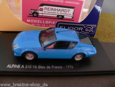 1/43 Eligor Renault Alpine A 310 V6 Bleu de France 1976 blau 101116