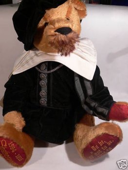 HC129 Hermann Coburg Teddy Shakespeare ca. 35 cm Mohair/Holzwolle