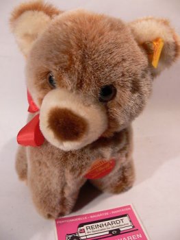 ST 66 Steiff Snuffi Bär mit Schleife ca. 16 cm 077319