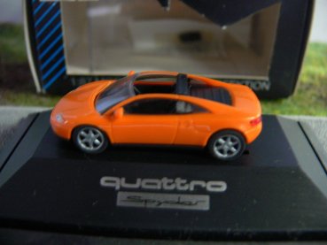1/87 Rietze Audi Quattro Spyder orange in PC Box 80000