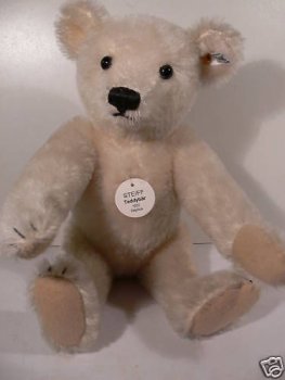 ST 92 Steiff Teddybär 1922 Replica weiss m. Stimme 31cm 406898