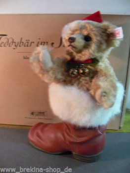 STK 21 Steiff Teddybär im Stiefel 21cm blond limitiert 670862