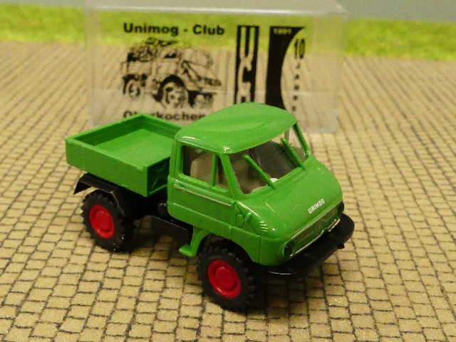 1/87 Brekina Unimog 411 Unimog Club Oberkochen 10 anni Pianale 