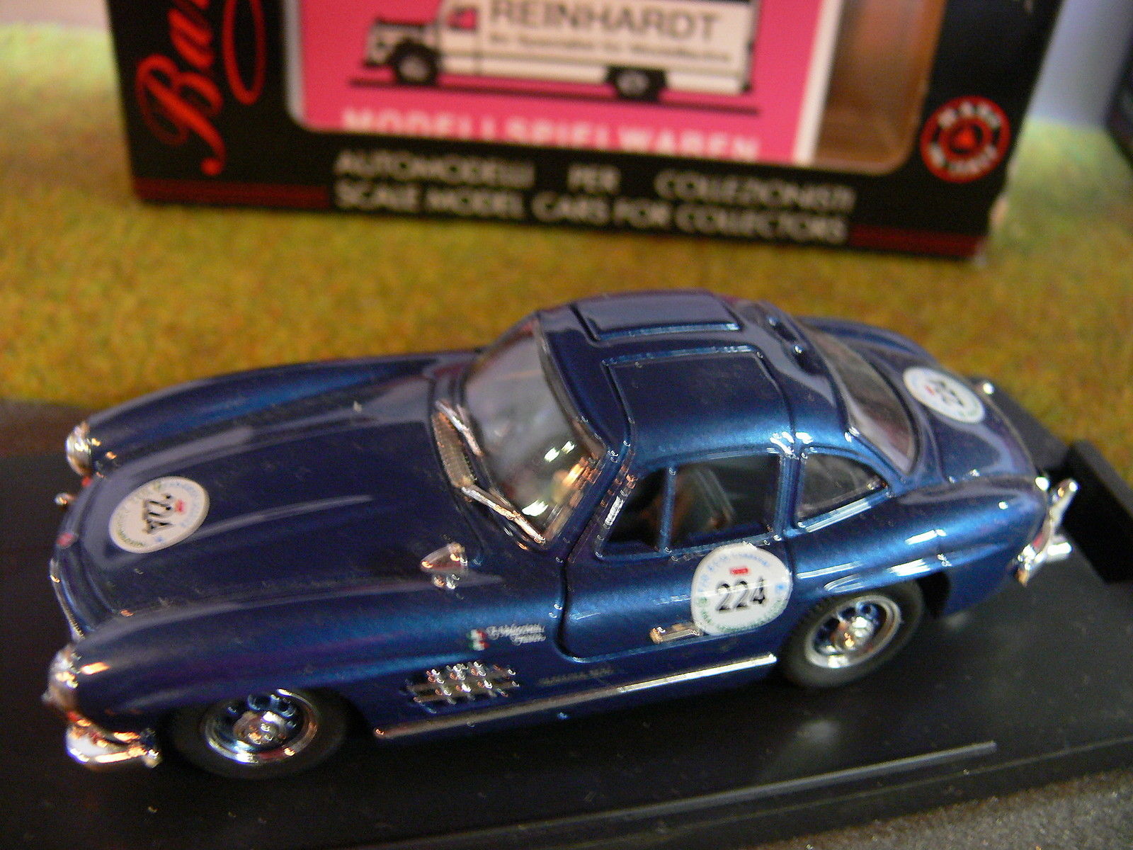 MERCEDES 300 SL #224 MILLE MIGLIA 1989 BLUE METALLIC BANG 7099 1/43 