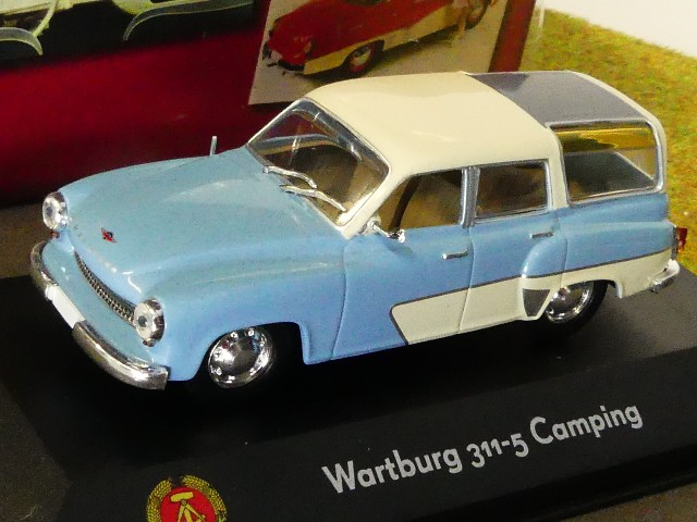 Wartburg 311-1000 Limousine gelb DDR Ostalgie deluxe Modellauto 1:43