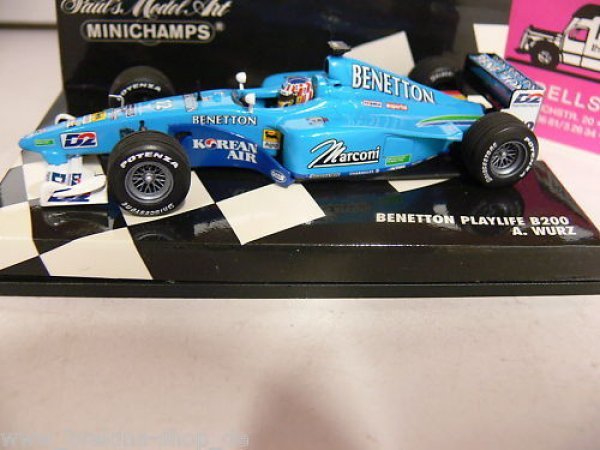 1/43 Minichamps Benetton Playlife B200 A. Wurz 2000 430 000012
