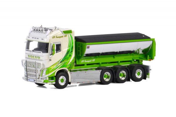 1/50 WSI Volvo FH4 Palfinger Hooklift + Container Asphalt 4-Achs JA Transport 01-2335