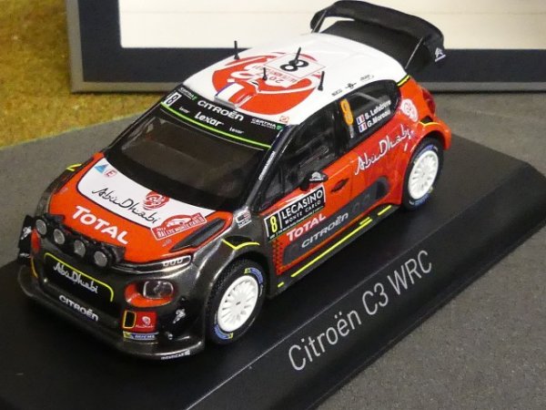 1/43 Norev Citroen C3 WRC N°8 S. Lwfebvre / G. Moreau Monte Carlo 2017 155362