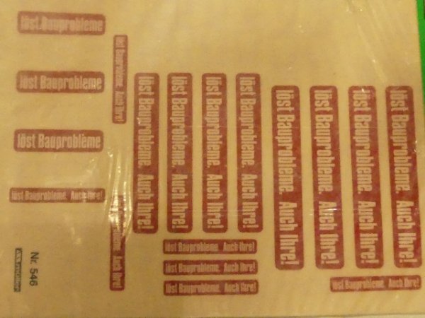 1/87 Müller Decals löst Bauprobleme Nr.546