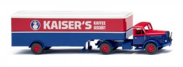 1/87 Wiking Henschel Koffer-Sattelzug Kaiser's Kaffee 0513 28