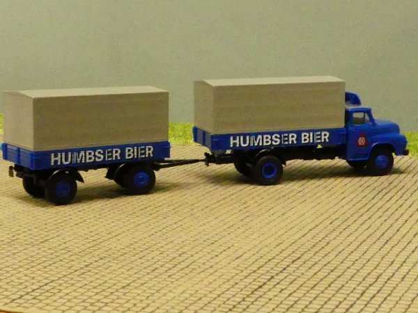 1/87 Brekina MAN 520 Humbser Bier Fürth Pritsche Plane 4531