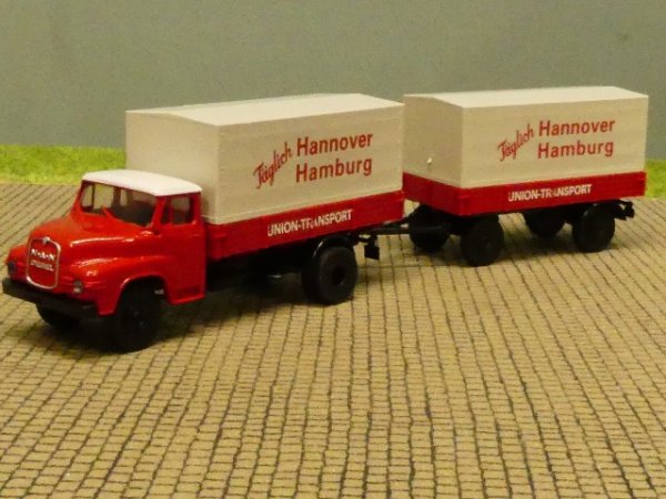 1/87 Brekina MAN 520 Union Transport Hängerzug 45029