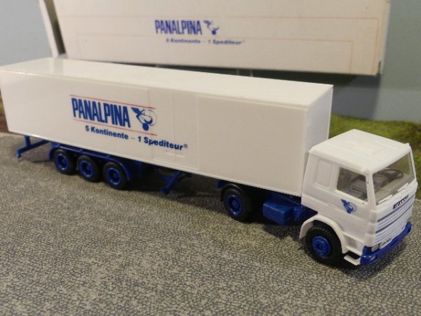 1/87 Herpa Scania 142 Panalpina Koffer Sattelzug