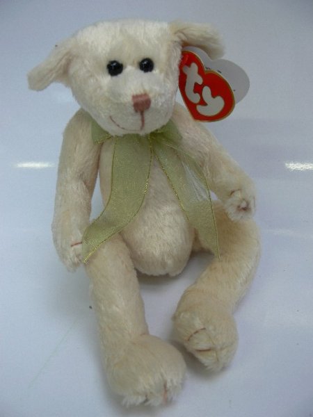 TY 50 B  Beanie Baby Teddy Harper ca.20cm creme