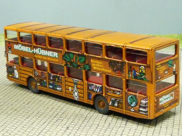 1/87 MAN SD 200 BVG Berlin - Möbel Hübner die Welt des Wohnens - mit Decal gefertigt