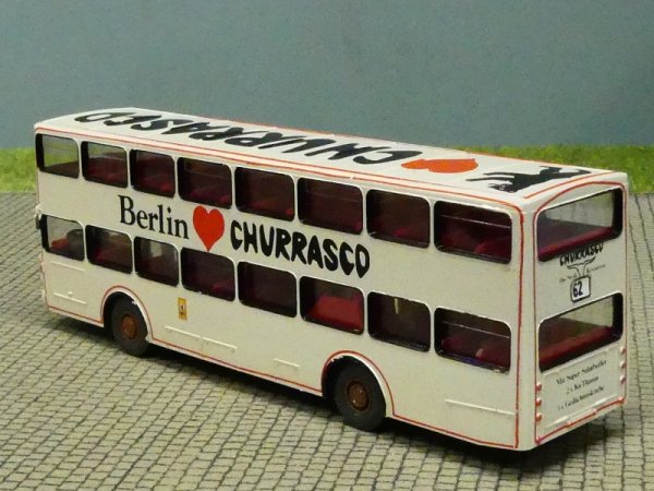 1/87 MAN SD 200 BVG Berlin - Churrasco Ran an die Steaks! - neutral mit Decal gefertigt