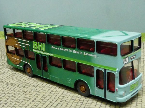 1/87 MAN SD 200 BVG Berlin - BHI Bank für Handel und Industrie - mit Decal gefertigt