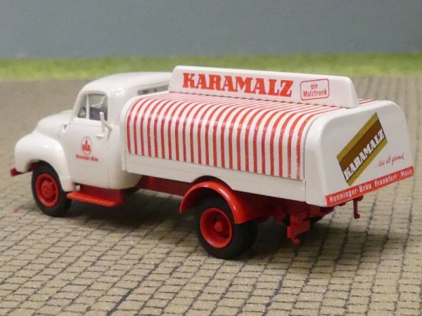 1/87 Brekina Opel Blitz Henninger Karamalz, Getränkepritsche 3518