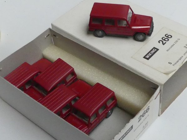 1/87 Wiking Händlerpackung Mercedes 230 G rubinrot 5 Modelle 266 2
